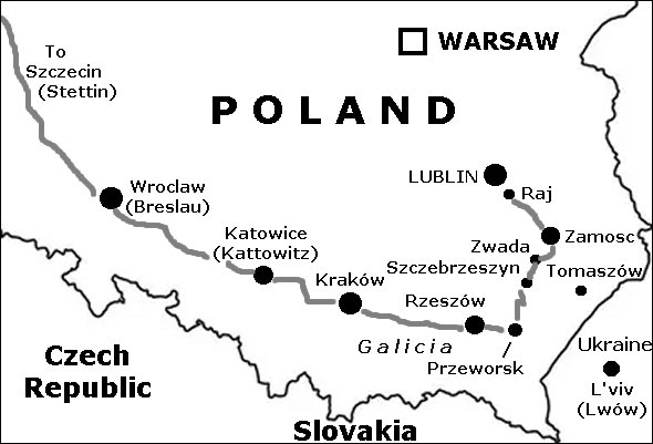 Map of SE Poland